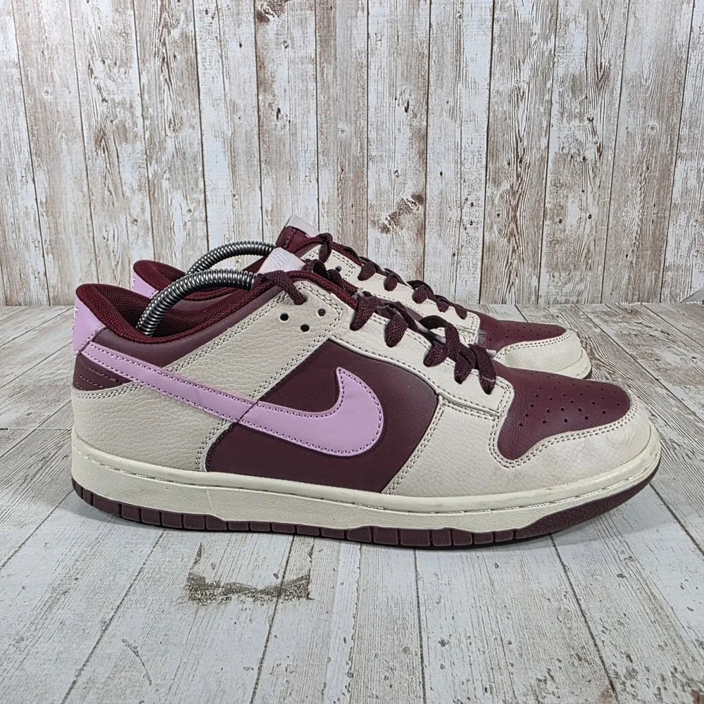 Nike Dunk Low Sail Night Maroon Medium Soft Pink DR9705-100 Mens Size 8.5‎